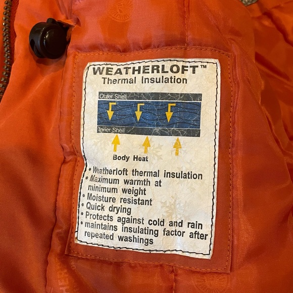 Weatherproof Girls Puffer Coat Thermal Insulation Wind Resistant Orange Large 14 - Picture 3 of 10